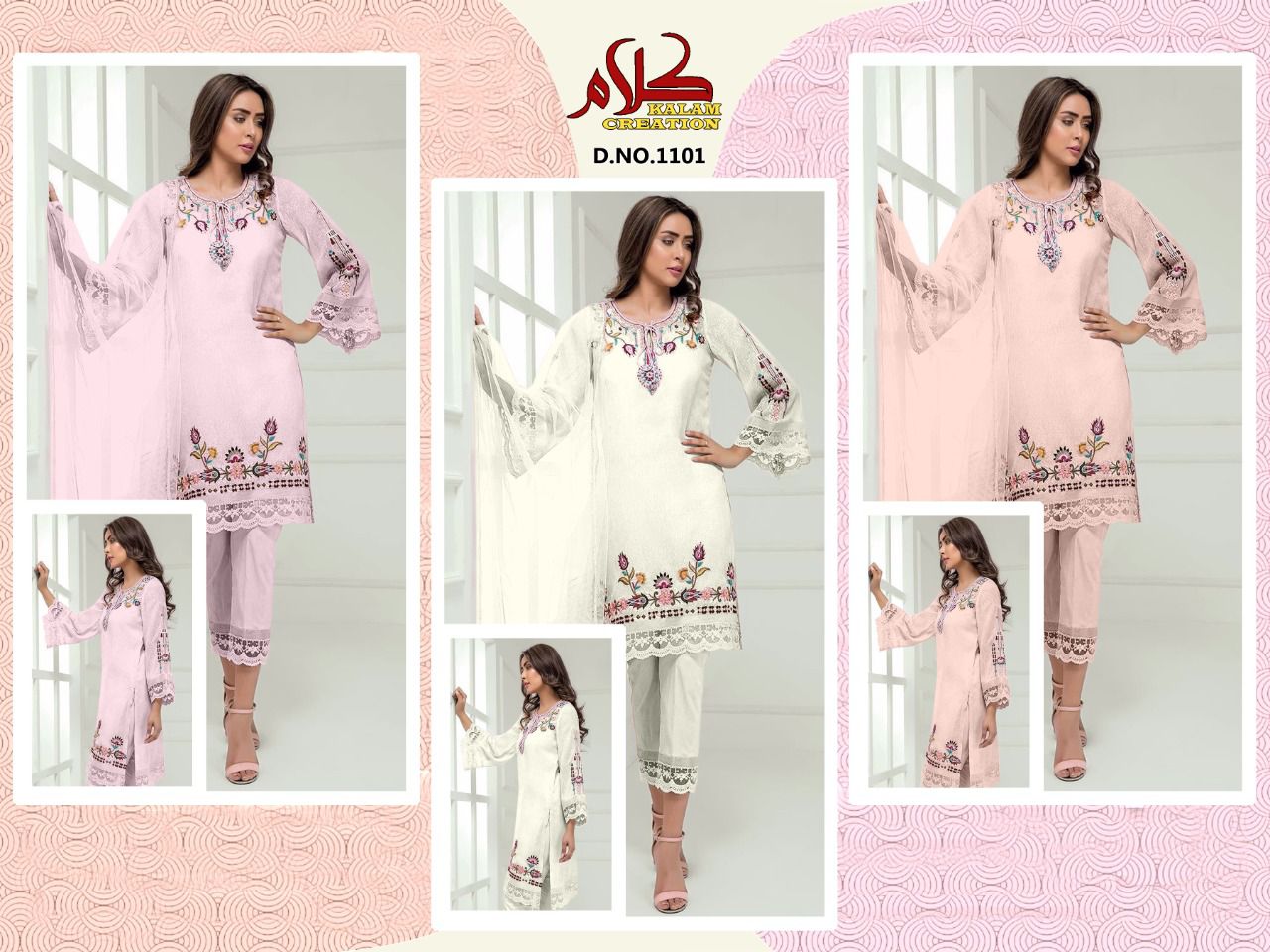 Kalam 1101 Fancy Ethnic Wear Georgette Ready Made Collection